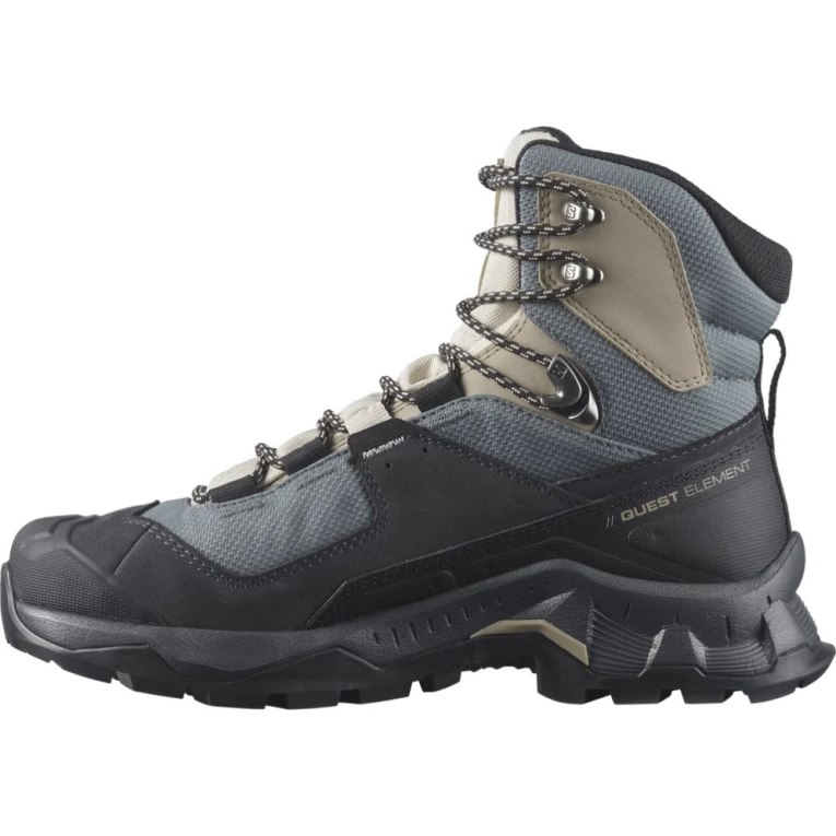 Grey / Black / Khaki Salomon Quest Element GTX Women's Hiking Boots | IE SU8641